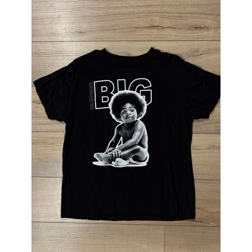 Notorious B.I.G Biggie Smalls‎ Baby Tee T-Shirt Black Ready Die Women’s L Large